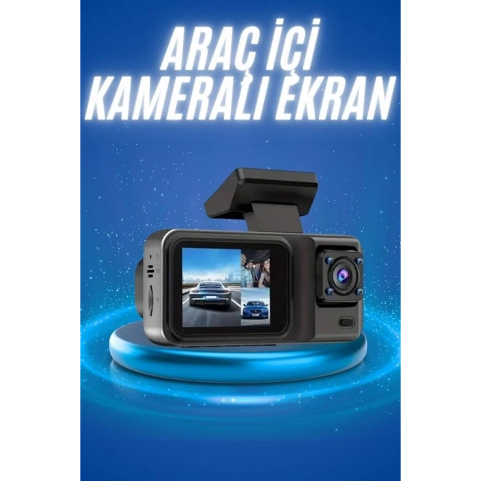 BFS Ekranlı Sürüş Kaydedici DVR Ön ve Arka Kameralı Full HD Çözünürlüklü