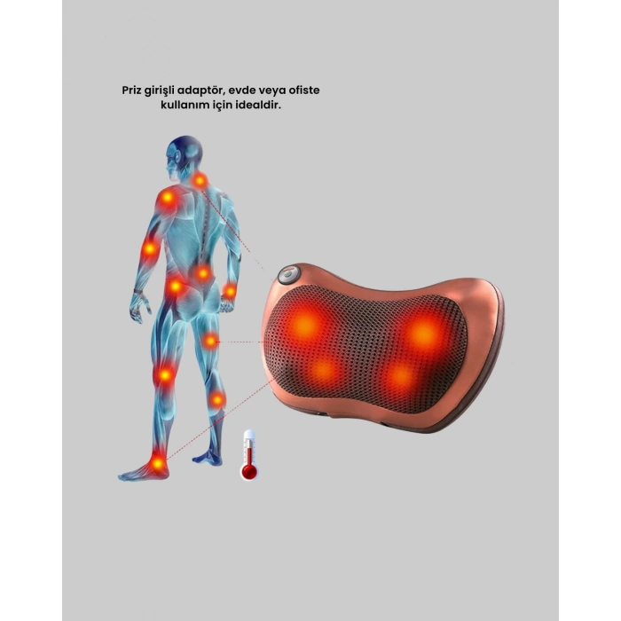 BFS Ergonomik Derin Yoğurmalı Boyun Bel Sırt Masaj Cihazı Priz Çakmak Girişli