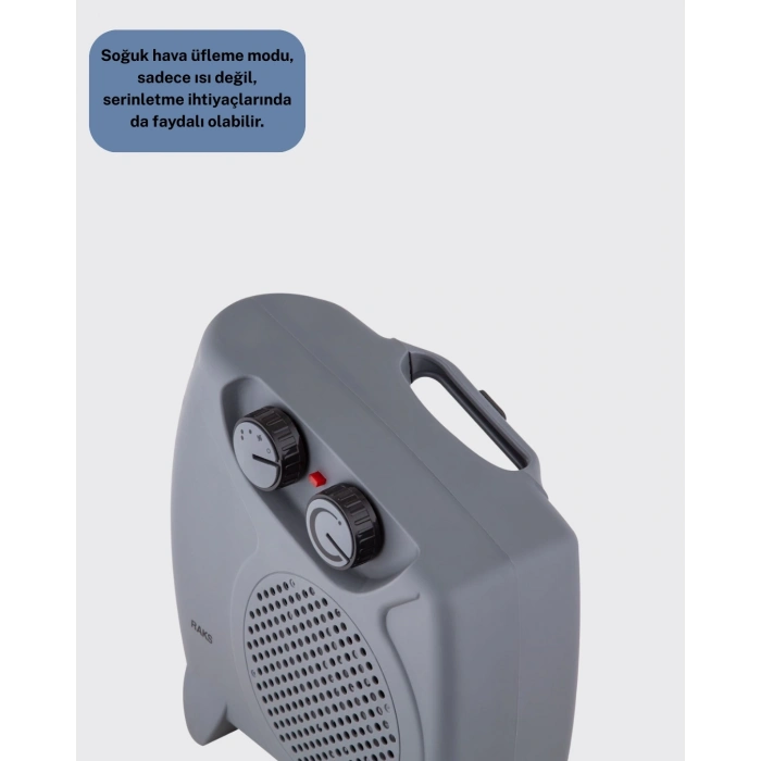 BFS Fanlı Oda Isıtıcısı Termostat Kontrollü Soğuk Hava Üfleme Modu