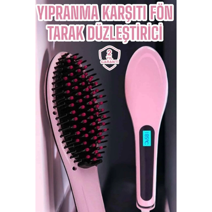 BFS Fön Etkili Saç Düzleştirici Tarak Yıpranma Karşıtı Döner Kablo Isı Ayarlı