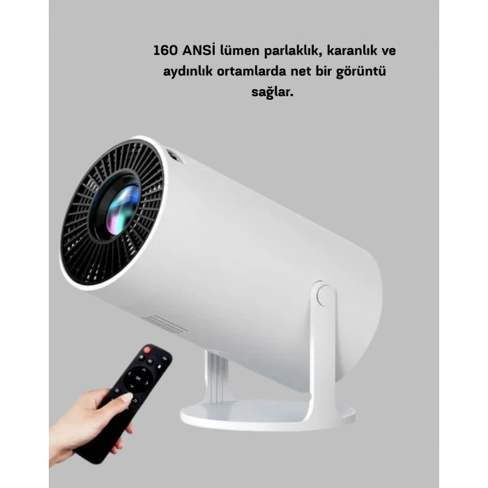 BFS Full HD 4K Uyumlu Projeksiyon Cihazı 130 İnç Geniş Ekran Destekli