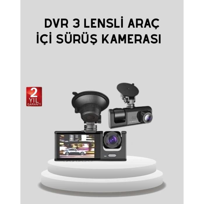 BFS Full HD Üç Kameralı Araç Kamerası 170° Geniş Açılı ve Park Destekli