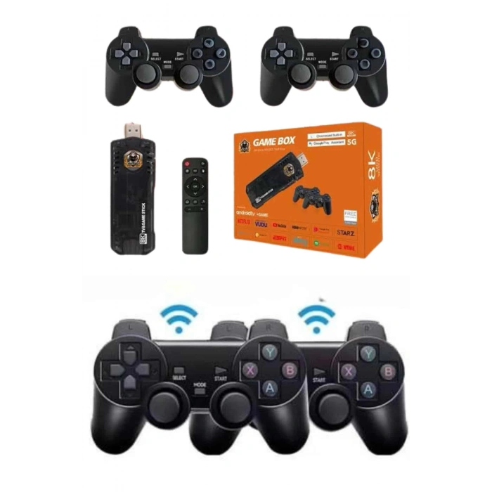 BFS Game Box Android Tv 36500 Oyunlu Atari 5g 8k HDR Ultra HD 64 GB