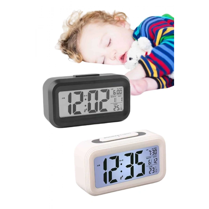 BFS Gece Dijital Masa Saati Dijital Alarmlı Led Ekran Pilli Çalar Saat