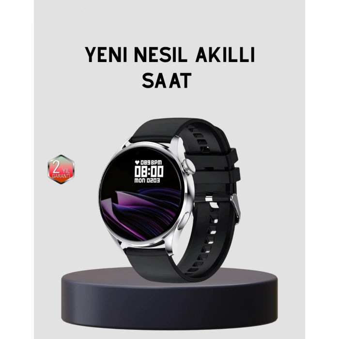 BFS GPS’li Akıllı Saat 500 mAh Batarya Sesli Arama Bildirim Nabız Ölçer Spor Takipli