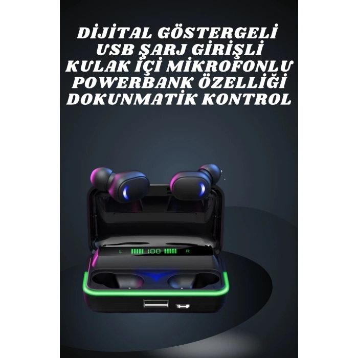 BFS İkili Bluetooth Kulaklık Dijital Göstergeli Uzun Pil Ömrü Yüksek Ses Kaliteli