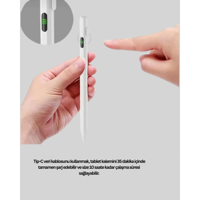 BFS iPad Uyumlu 1.5mm POM Uçlu Dokunmatik Kalem Uzun Kullanım Süreli Stylus