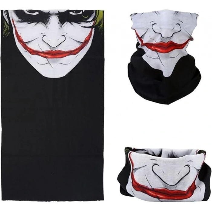 BFS Joker Desenli Çok Amaçlı Buff – Yüz, Boyun Ve Bandana Maskesi 5 No