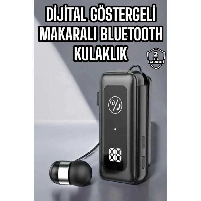 BFS Kablolu Makaralı Bluetooth Kulaklık Uzun Pil Ömrü Dijital Göstergeli