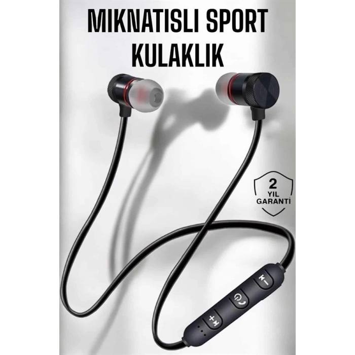 BFS Kablolu Mıknatıslı Sport Kulaklık Bluetooth Bağlantılı