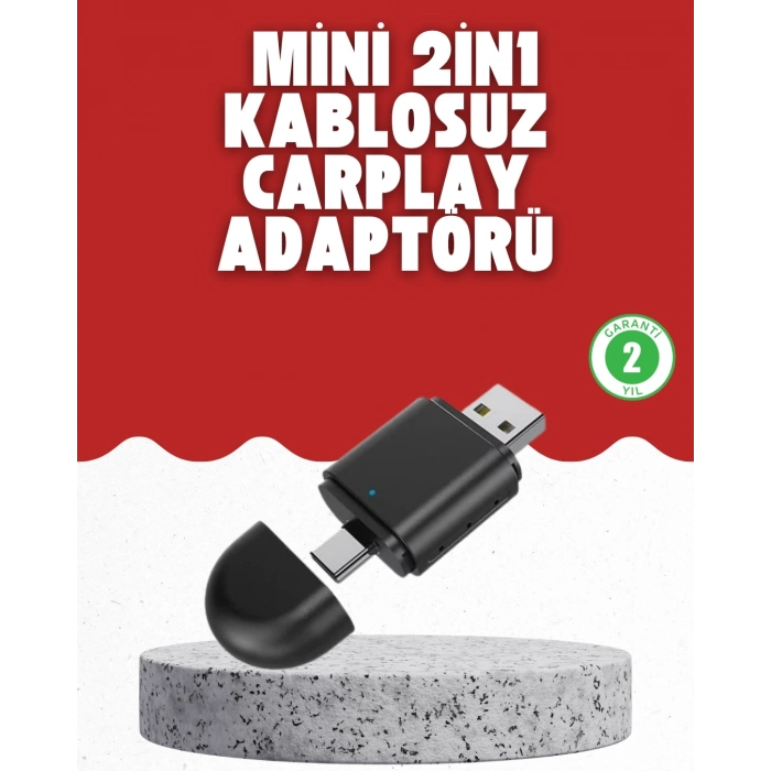 BFS Kablosuz CarPlay Dönüştürücü – Akıllı Tak & Çalıştır Araç Adaptörü