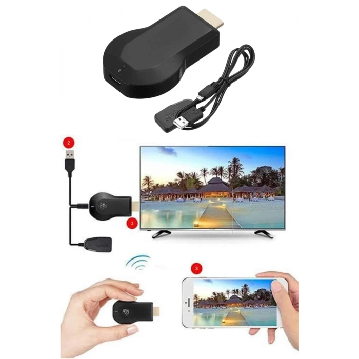 BFS Kablosuz Hdmı Ses Ve Görüntü Aktarıcı Kolay Taşınabilir Yüksek Çözünürlüklü