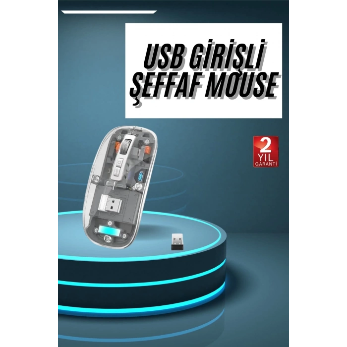 BFS Kablosuz Mouse Fare Şarjlı Bluetooth Wireless Çift Modlu Sessiz