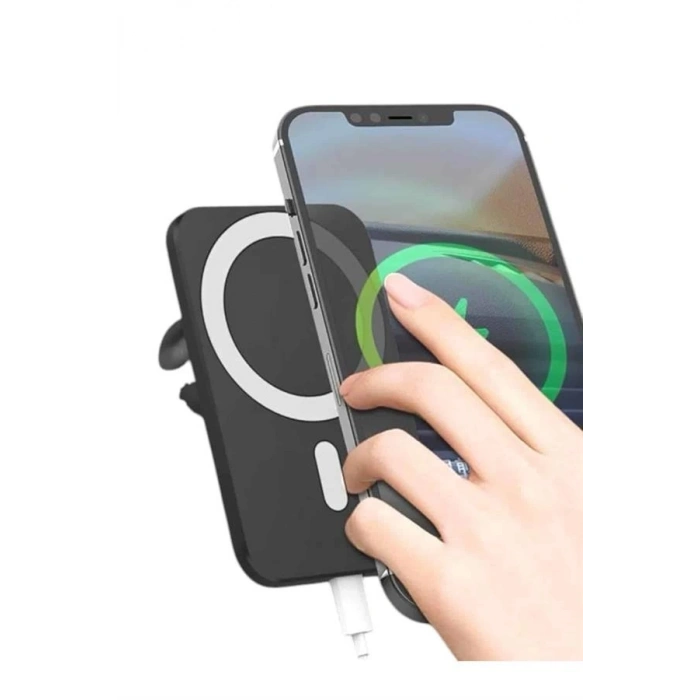 BFS Kablosuz Şarj Aleti Magsafe Araç Içi Manyetik Şarj 15W İOS Uyumlu