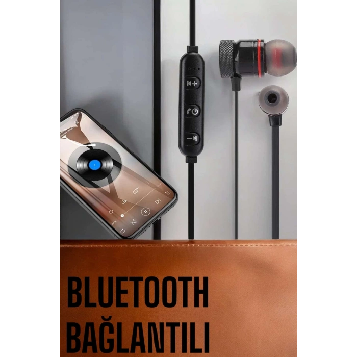 BFS Kablosuz Sport Mıknatıslı Mikrofonlu Kulak İçi Kulaklık