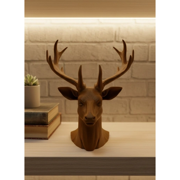 BFS Kahverengi Geyik Biblo 23 cm Dekoratif Şık Tasarım