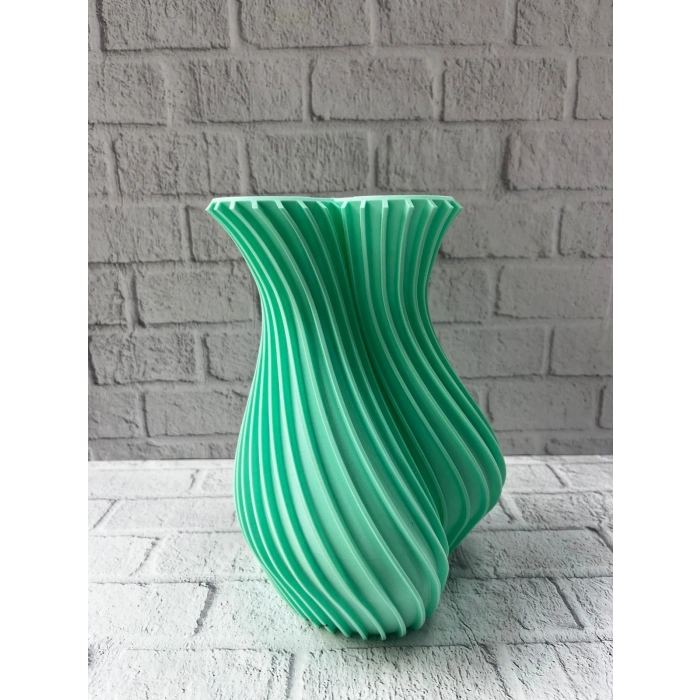 BFS Kalpli Turkuaz Dekoratif Vazo 24 cm Modern Şık Tasarım