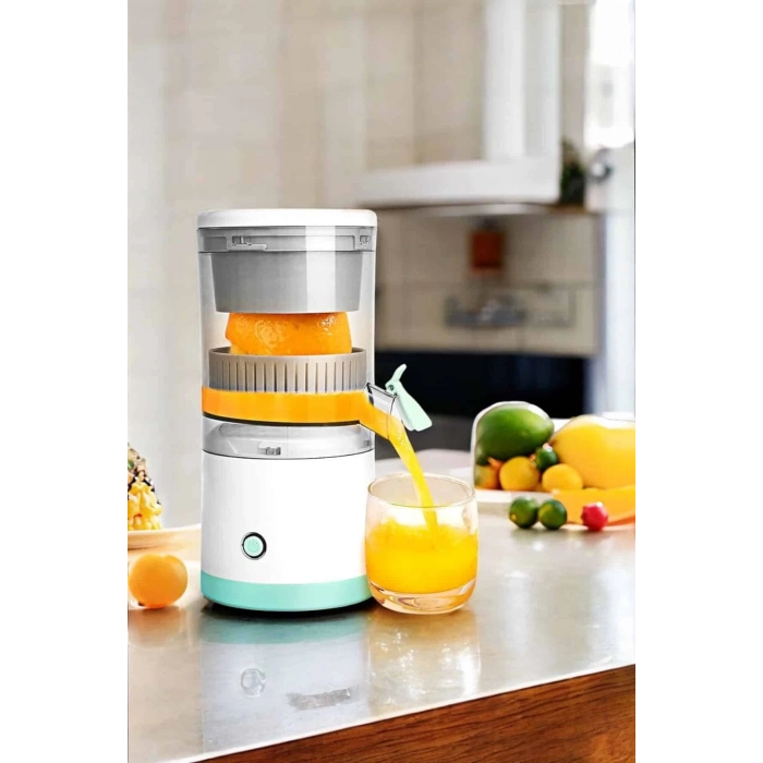 BFS Katı Meyve Sıkacağı Taşınabilir USB Şarjlı Pratik Paslanmaz Çelik Bıçaklı