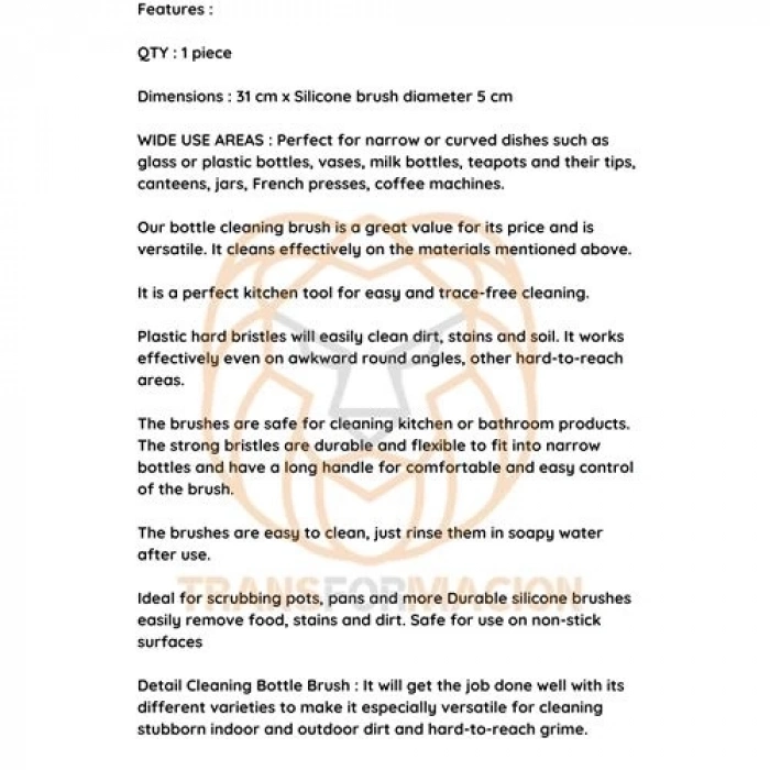 BFS Kavanoz Temizleme Fırçası Şişe Biberon Dar BölgeTemizleyici Fırça