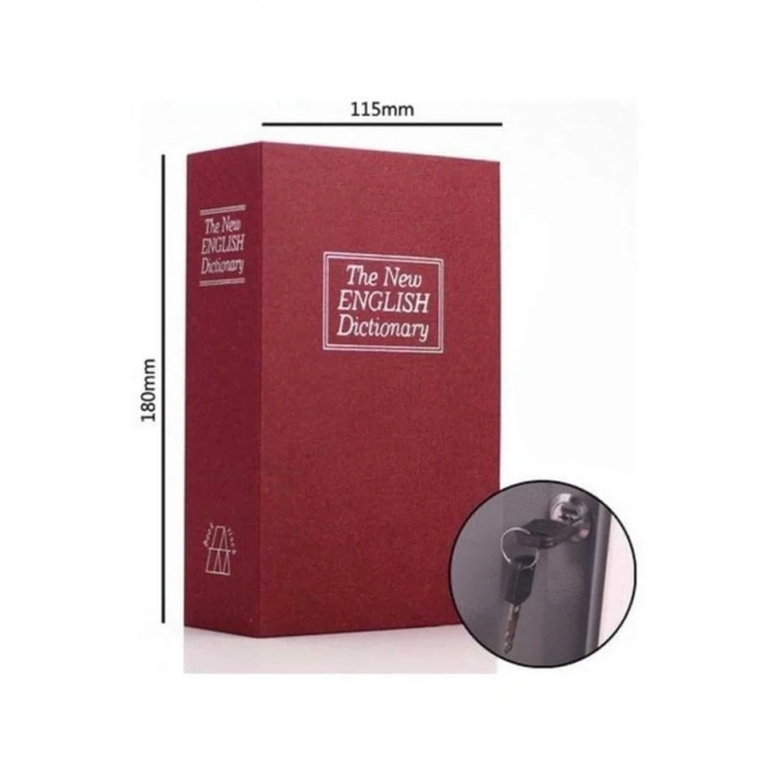 BFS Kitap Görünümlü Gizli Kasa Büyük Boy Anahtarlı Kilitli Para Kasası