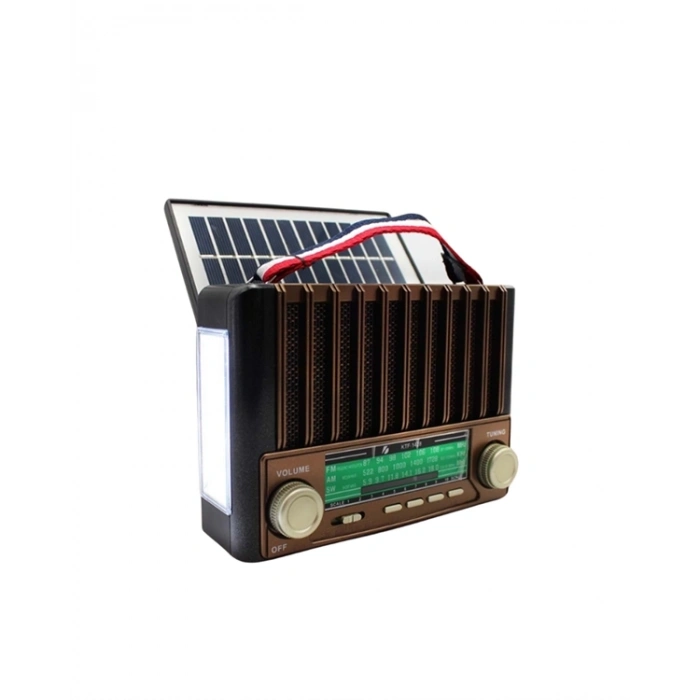 BFS KTF-1428 Nostaljik Solar Enerjili Bluetooth Speaker – Radyo, SD/USB MP3 Çalar, Güçlü Taşınabilir Hoparlör