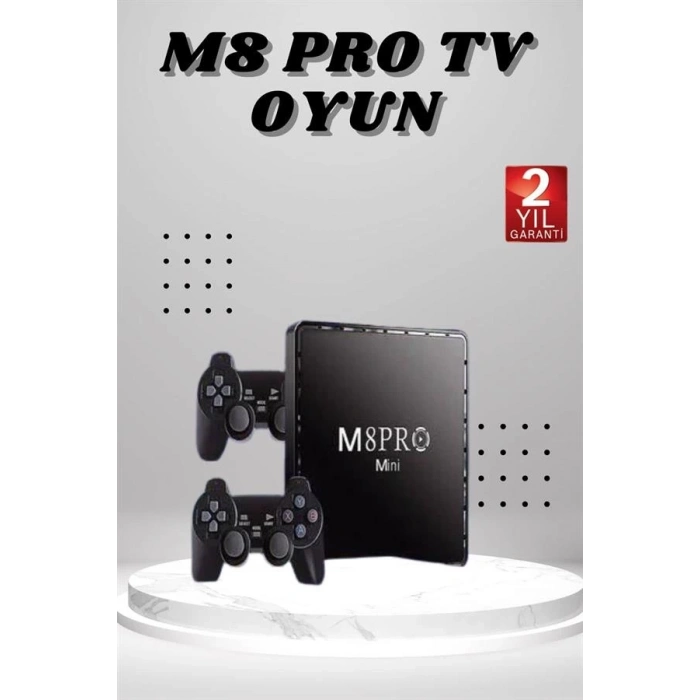 BFS M8 PRO Mini 2.4G 10K ultra HD 64 GB TV BOX Android TV GAME BOX  2 Adet Oyun Konsolu