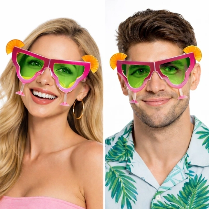 BFS Margarita Bardak Şeklinde Parti Gözlüğü Pembe 16x8 Cm