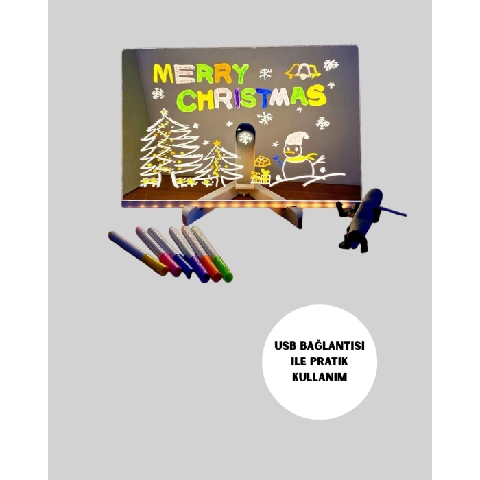 BFS Masaüstü ve Duvara Monte Edilebilir LED Işıklı Yazı Panosu