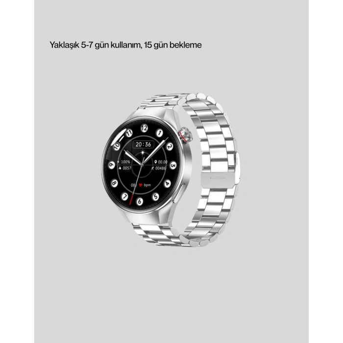 BFS Metal Gövdeli AMOLED Akıllı Saat – Kan Oksijen, Nabız ve Arama Fonksiyonlu
