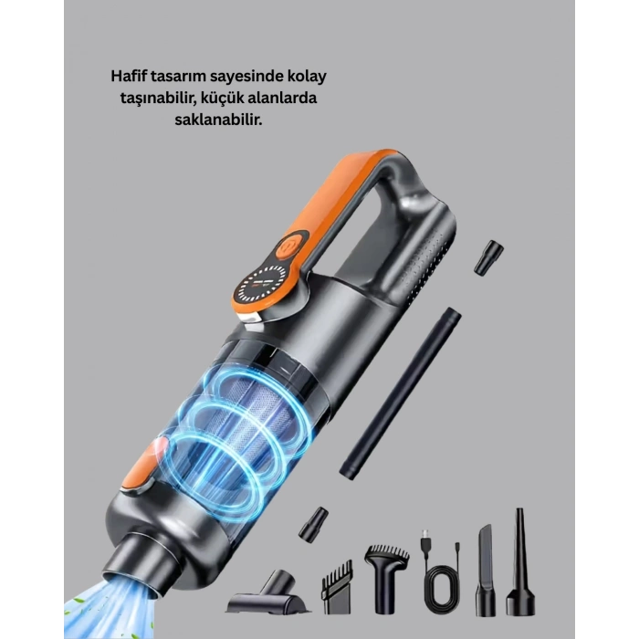 BFS Mini El Süpürgesi Çok Başlıklı Kablosuz Vakum Güçlü Emiş Numaratör Hediyeli