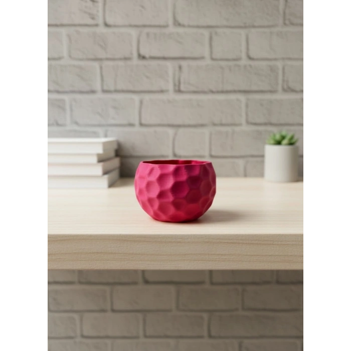 BFS Mini Mor Dekoratif Saksı 5 cm Modern Masaüstü Bitki Saksısı