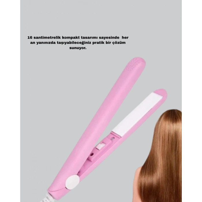 BFS Mini Seramik Saç Düzleştirici – Kompakt Boy, 180°C Hızlı Isınma, Seyahat Tipi