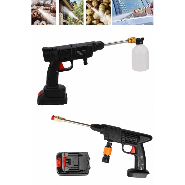 BFS Oto Araba Yıkama Şarjlı Ve Yüksek Basınçlı Oto Yıkama Ve Sulama Tabancası