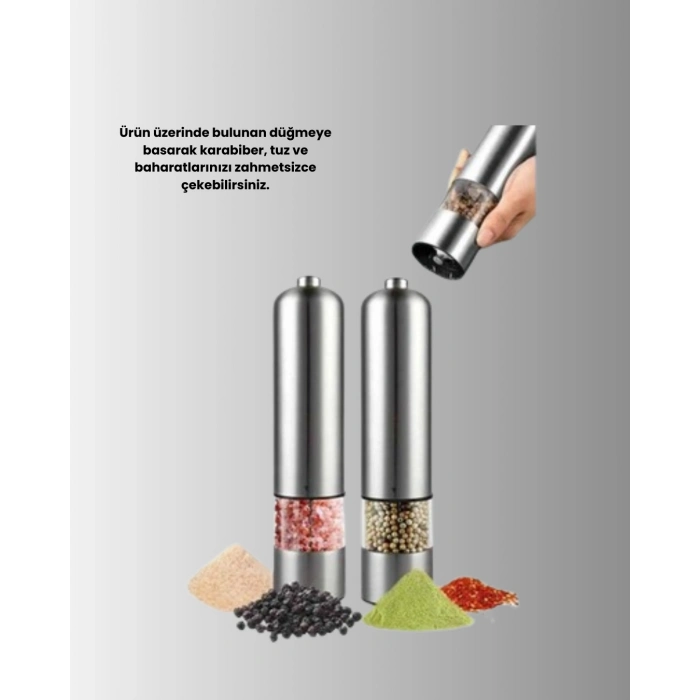 BFS Otomatik Baharat Değirmeni Paslanmaz Gövde Ergonomik Tasarım