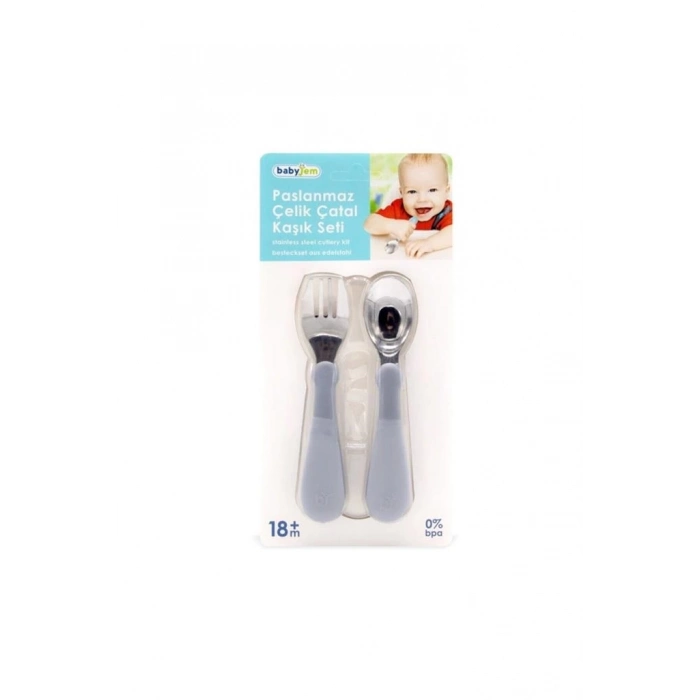 BFS     Paslanmaz Çelik Çatal Kaşık Seti 522 Gri