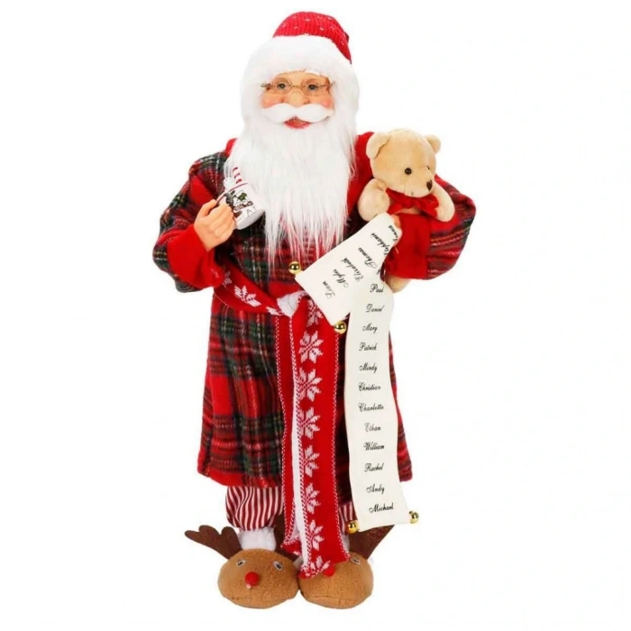 BFS Pijamalı Noel Baba Dekoratif Biblo 46 cm