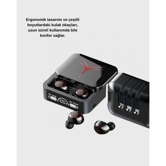 BFS Powerbank Özellikli Bluetooth Kablosuz Kulaklık – Dokunmatik Kontrol, Uzun Pil Ömrü, Ergonomik Tasarım