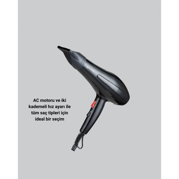 BFS Profesyonel 2200W Fön Makinesi – AC Motorlu, Hızlı Kurutma, Hafif Tasarım