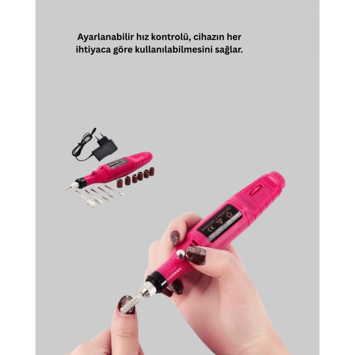 BFS Profesyonel Tırnak Matkap Makinesi – USB Şarjlı, Ayarlanabilir Hız, Düşük Titreşimli ve Sessiz Çalışma