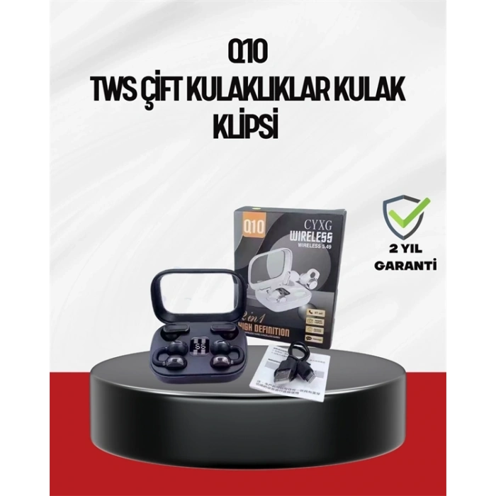 BFS Q10 Dokunmatik Bluetooth Kulaklık – 6 Saat Müzik, Çift Dil, Hızlı Şarj