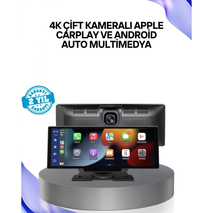 BFS Renault Megane, Clio, Symbol, Captur, Toyota Corolla, Yaris, C-HR, Ford Focus, Fiesta Uyumlu Kablosuz CarPlay Multimedya 10.26” Dokunmatik Ekran