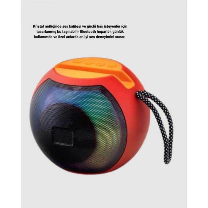 BFS RGB Işıklı Bluetooth Hoparlör – 360° Stereo Ses ve 8 Saat Çalma Süresi