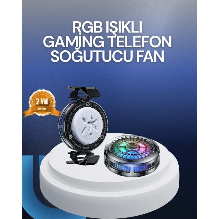 BFS RGB LED Telefon Soğutucu Fan Yüksek Hızlı Soğutma Oyuncu Cooler