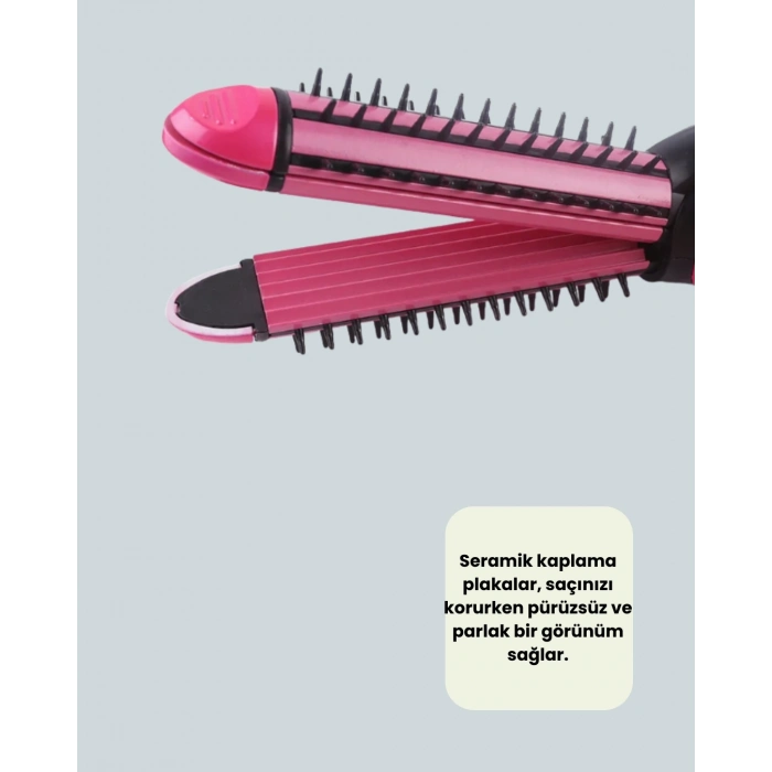 BFS Saç Şekillendirici Maşa ve Düzleştirici 2’si 1 Arada