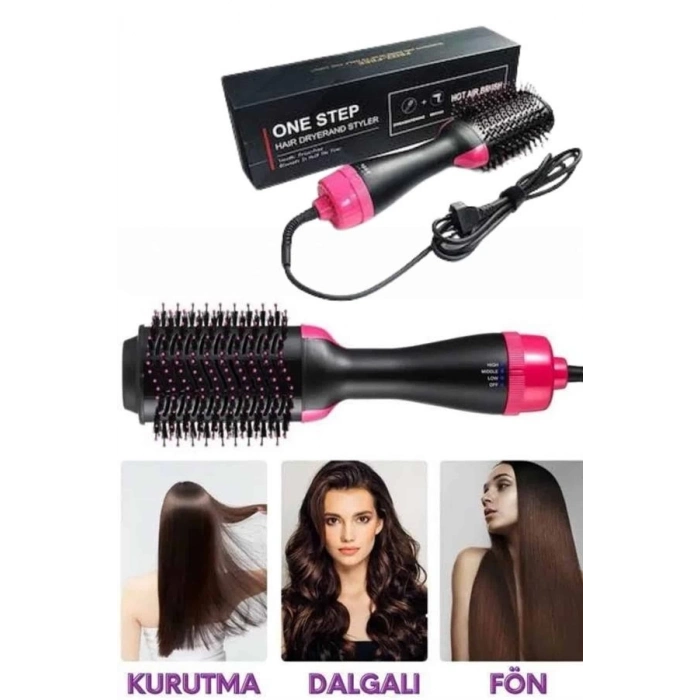 BFS Saç Şekillendirici Ve Saç Düzleştirici Fön Tarağı Tarak Fırça 1200w Saç Kurutma