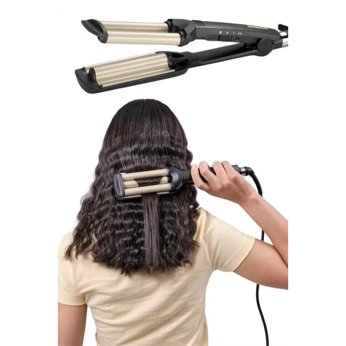 BFS Saç Şekillendirici Wag Maşa Su Dalga Maşası Tüm Saç Tiplerine Uygun