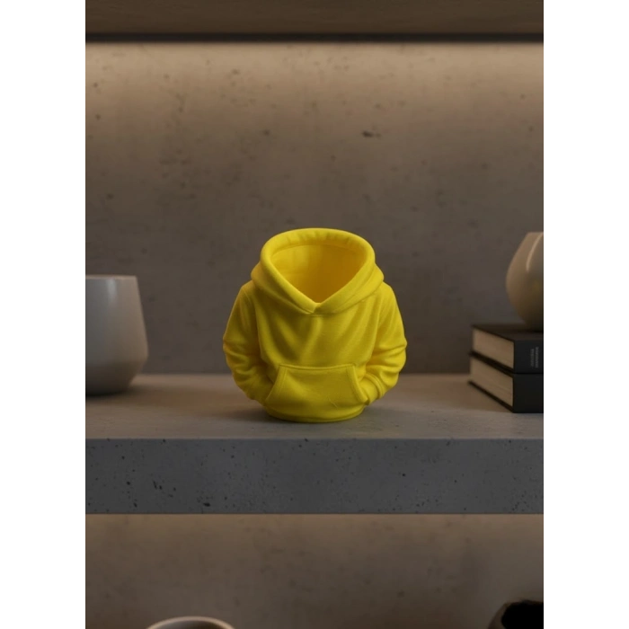 BFS Sarı Hoodie Kalemlik 10x10 cm Masa Üstü Düzenleyici