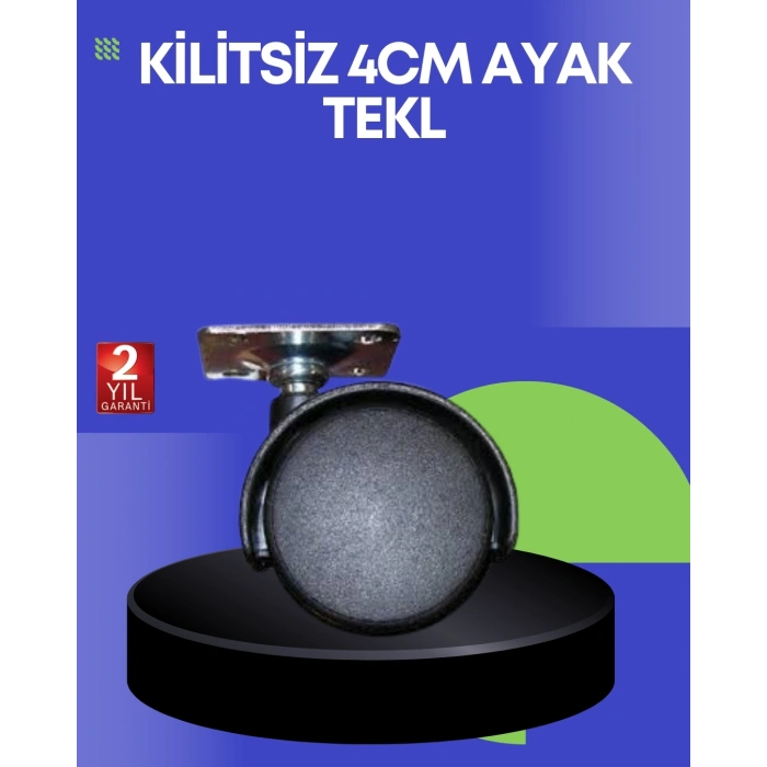 BFS Sehpa ve Ekipmanlar İçin 4 cm Kilitsiz Ayak Tekli