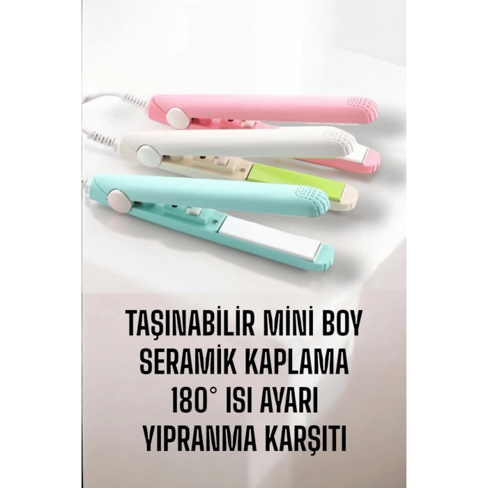BFS Seramik Kaplama Taşınabilir Mini Saç Düzleştirici Seyahat Dostu Tasarım
