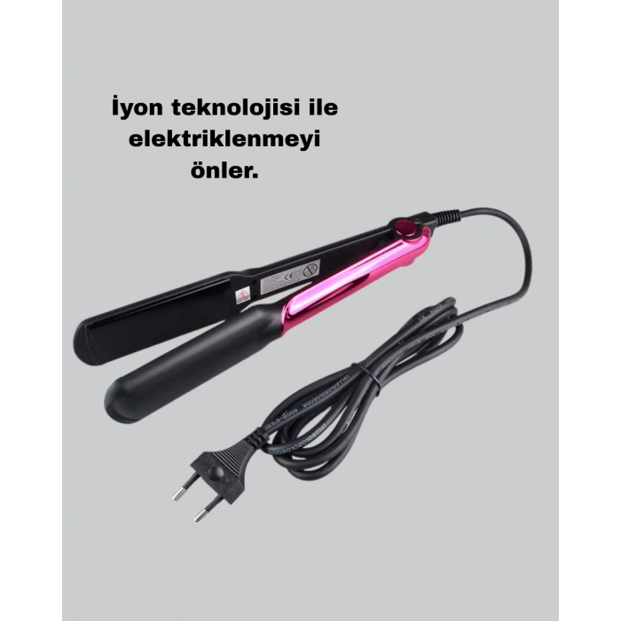 BFS Seramik Plakalı Saç Düzleştirici – Plaka Kilitli ve Elektriklenme Önleyici